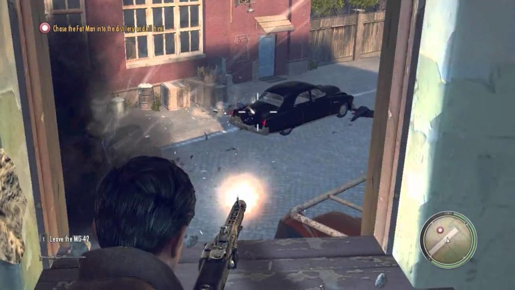 Стрельба из пулемета в Mafia II